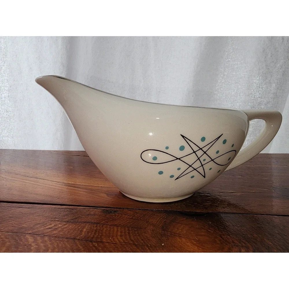 Mid Century Atomic Mod Design retro 1950s Gravy Dressing Boat‎